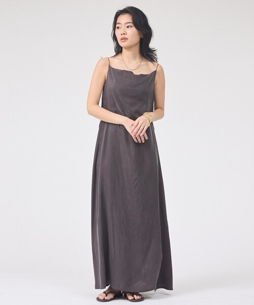 Rouge vif(ルージュヴィフ)の「キュプラフィブリルキャミワンピース/夏服/オケージョン(ワンピース・レディース・グレー/グレイッシュベージュ・フリー)」の16枚目の写真