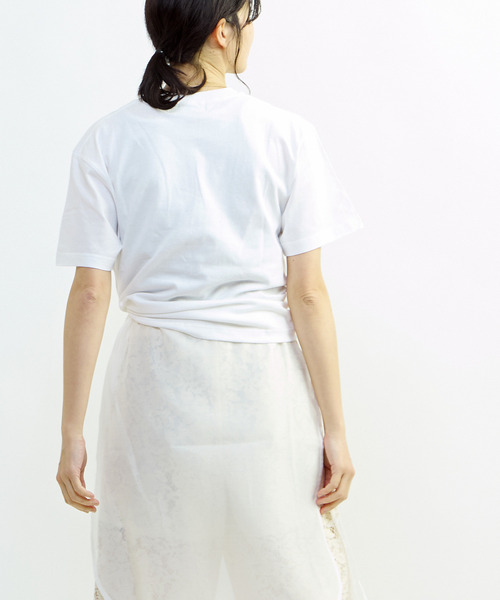 CONVERSE TOKYO（コンバーストウキョウ）の「HEART LOGO POCKET TEE（Tシャツ/カットソー・レディース・ホワイト/ブラック/ブルー・FREE）」の9枚目の写真