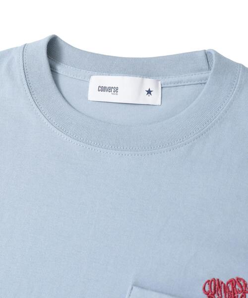 CONVERSE TOKYO（コンバーストウキョウ）の「HEART LOGO POCKET TEE（Tシャツ/カットソー・レディース・ホワイト/ブラック/ブルー・FREE）」の13枚目の写真