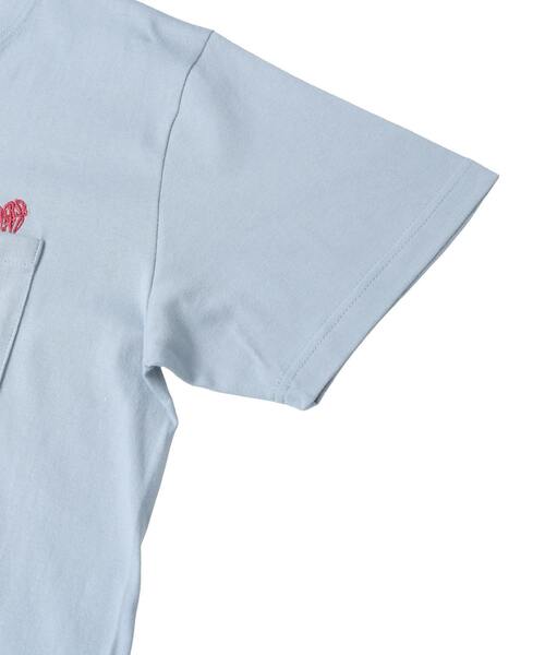 CONVERSE TOKYO（コンバーストウキョウ）の「HEART LOGO POCKET TEE（Tシャツ/カットソー・レディース・ホワイト/ブラック/ブルー・FREE）」の14枚目の写真