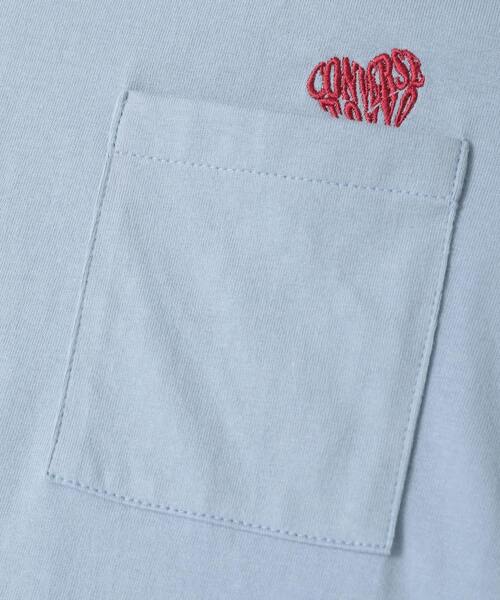 CONVERSE TOKYO（コンバーストウキョウ）の「HEART LOGO POCKET TEE（Tシャツ/カットソー・レディース・ホワイト/ブラック/ブルー・FREE）」の16枚目の写真