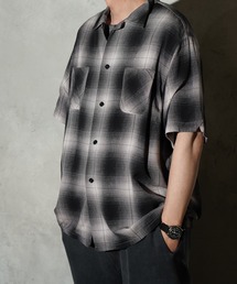 DAN RIVER（ダンリバー ）の「DAN RIVER / ダンリバー PRINTED RAYON CHECK SS SHIRT プリントチェック レーヨンシャツ（シャツ/ブラウス）」