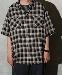 DAN RIVER（ダンリバー ）の「DAN RIVER / ダンリバー PRINTED RAYON CHECK SS SHIRT プリントチェック レーヨンシャツ（シャツ/ブラウス）」