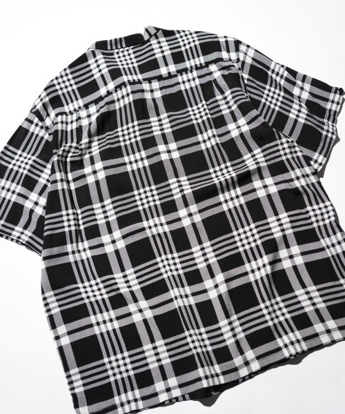 DAN RIVER(ダンリバー )の「DAN RIVER / ダンリバー PRINTED RAYON CHECK SS SHIRT プリントチェック レーヨンシャツ(シャツ/ブラウス・メンズ・ブラック×ホワイト/ブラウン/ブラック・SMALL/MEDIUM/LARGE)」の15枚目の写真