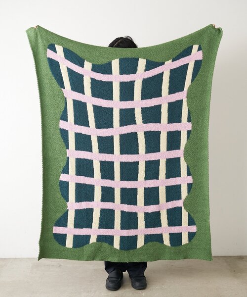 SAHIR(サヒール)の「【SAHIR サヒール】Mochimochi blanket M ブランケット(ブランケット・レディース・アイボリー/ブラウン/グリーン・0)」の3枚目の写真