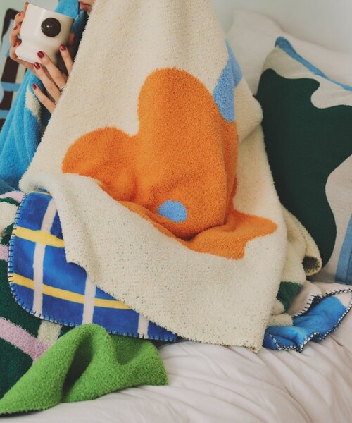 SAHIR(サヒール)の「【SAHIR サヒール】Mochimochi blanket M ブランケット(ブランケット・レディース・アイボリー/ブラウン/グリーン・0)」の15枚目の写真