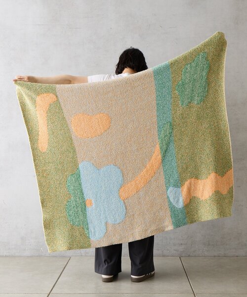 SAHIR(サヒール)の「【SAHIR サヒール】Mochimochi blanket M ブランケット(ブランケット・レディース・アイボリー/ブラウン/グリーン・0)」の22枚目の写真