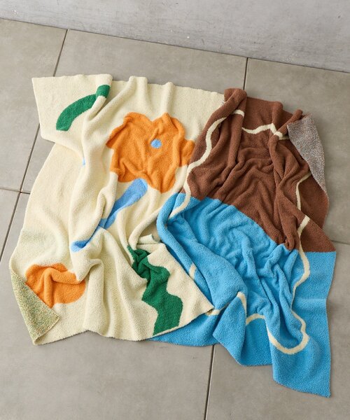 SAHIR(サヒール)の「【SAHIR サヒール】Mochimochi blanket ブランケット(ブランケット・レディース・アイボリー/ブラウン/グリーン・0)」の5枚目の写真