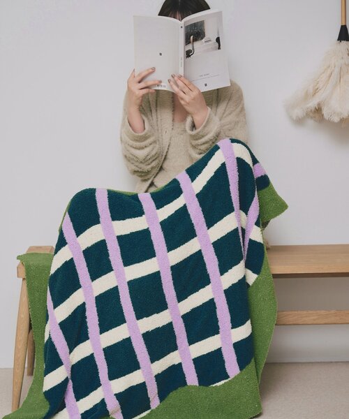 SAHIR(サヒール)の「【SAHIR サヒール】Mochimochi blanket ブランケット(ブランケット・レディース・アイボリー/ブラウン/グリーン・0)」の6枚目の写真