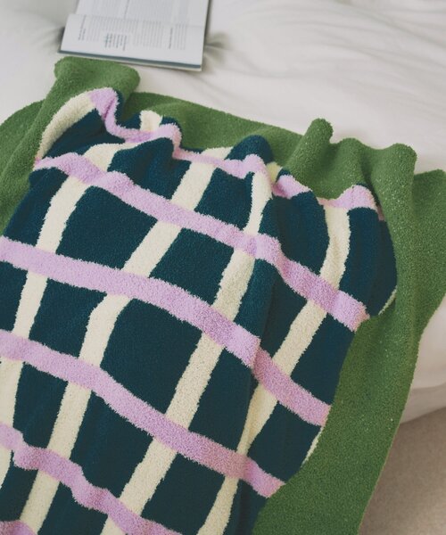 SAHIR(サヒール)の「【SAHIR サヒール】Mochimochi blanket ブランケット(ブランケット・レディース・アイボリー/ブラウン/グリーン・0)」の8枚目の写真