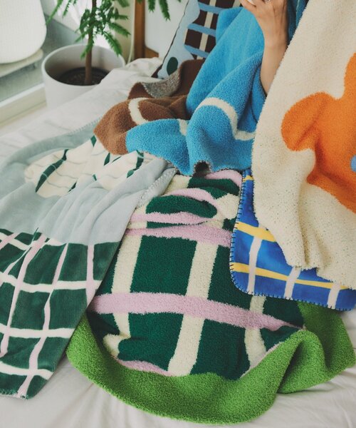 SAHIR(サヒール)の「【SAHIR サヒール】Mochimochi blanket ブランケット(ブランケット・レディース・アイボリー/ブラウン/グリーン・0)」の13枚目の写真