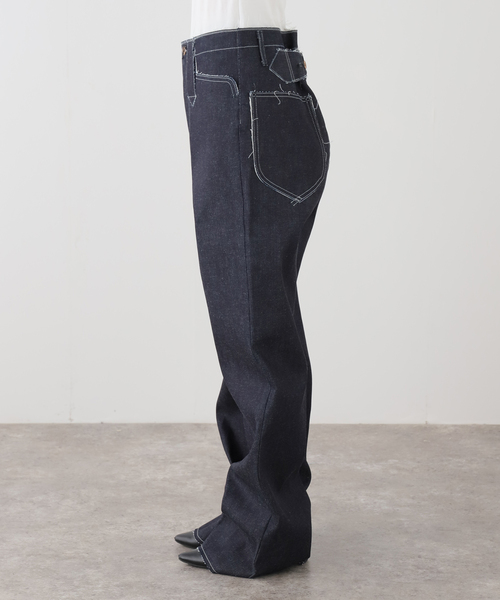 KURO(クロ)の「KURO UNINTENTIONAL FORM DENIM 964232:デニムパンツ(デニムパンツ・レディース・ネイビー・SMALL/MEDIUM)」の7枚目の写真