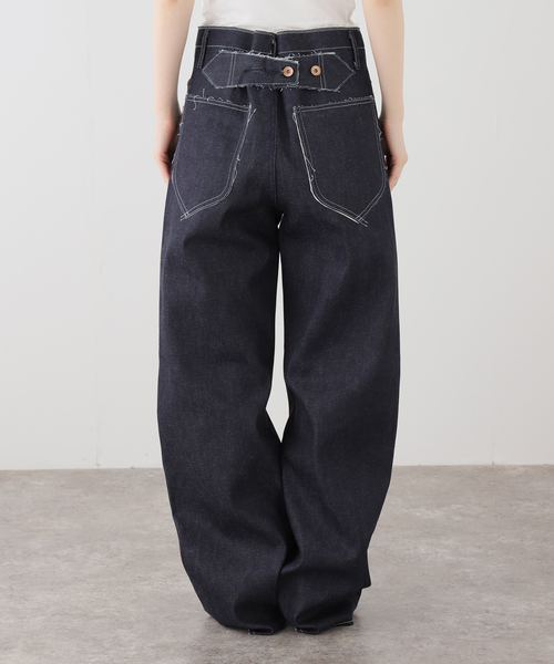 KURO(クロ)の「KURO UNINTENTIONAL FORM DENIM 964232:デニムパンツ(デニムパンツ・レディース・ネイビー・SMALL/MEDIUM)」の8枚目の写真