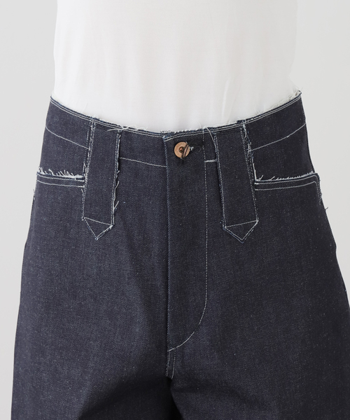 KURO(クロ)の「KURO UNINTENTIONAL FORM DENIM 964232:デニムパンツ(デニムパンツ・レディース・ネイビー・SMALL/MEDIUM)」の9枚目の写真