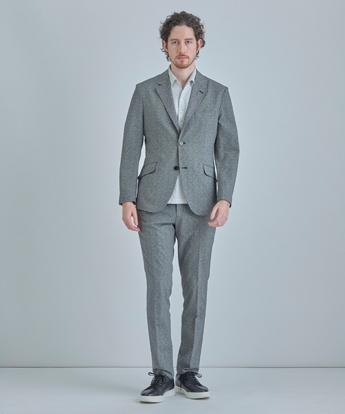 MEN'S BIGI(メンズビギ)の「【ACTIVE TAILOR】Dot Air ヘリンボーン×千鳥格子/デニム柄 セットアップパンツ<通気性/吸水速乾/ストレッチ>(スラックス・メンズ・ネイビー/ブルー/ブラック系その他/ブラウン・01/04/03/02)」の9枚目の写真