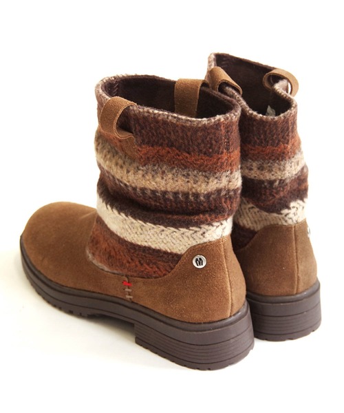 Minnetonka(ミネトンカ)の「MINNETONKA(ミネトンカ) / JOLI ニットスエードショートブーツ(ブーツ・レディース・ブラウン・6)」の5枚目の写真