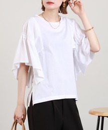 EGLANTINE（エグランティーヌ）の「EGLANTINE フレアスリーブカットソー（Tシャツ/カットソー）」
