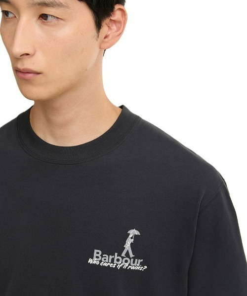 Barbour(バブアー)の「【Barbour】 why get wet graphic os t-shirt(Tシャツ/カットソー・メンズ・ホワイト/ブラック・38/40/36)」の5枚目の写真