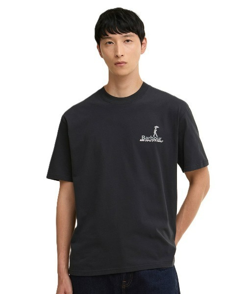 Barbour(バブアー)の「【Barbour】 why get wet graphic os t-shirt(Tシャツ/カットソー・メンズ・ホワイト/ブラック・38/40/36)」の11枚目の写真