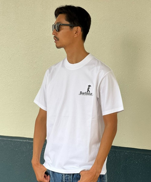 Barbour(バブアー)の「【Barbour】 why get wet graphic os t-shirt(Tシャツ/カットソー・メンズ・ホワイト/ブラック・38/40/36)」の12枚目の写真