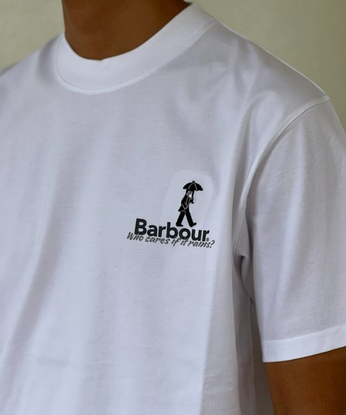 Barbour(バブアー)の「【Barbour】 why get wet graphic os t-shirt(Tシャツ/カットソー・メンズ・ホワイト/ブラック・38/40/36)」の9枚目の写真