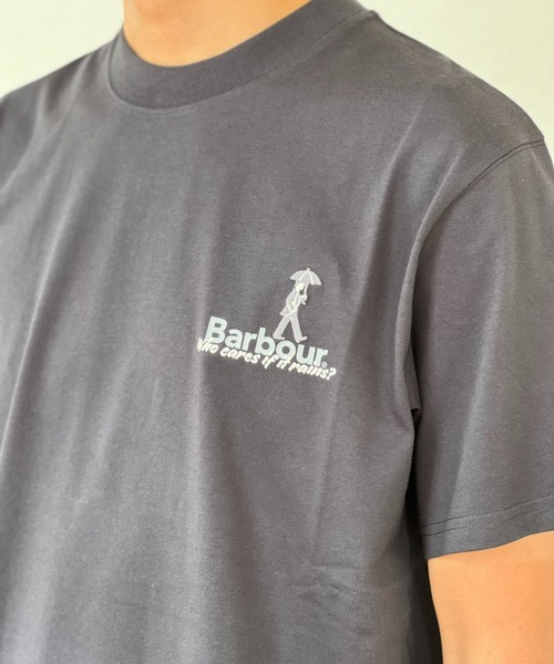 Barbour(バブアー)の「【Barbour】 why get wet graphic os t-shirt(Tシャツ/カットソー・メンズ・ホワイト/ブラック・38/40/36)」の10枚目の写真