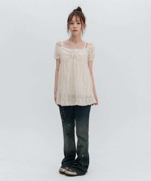 HIGH SCHOOL DISCO(ハイスクールディスコ)の「フルイドフリルブラウス(シャツ/ブラウス・レディース・その他・SMALL/MEDIUM)」の5枚目の写真