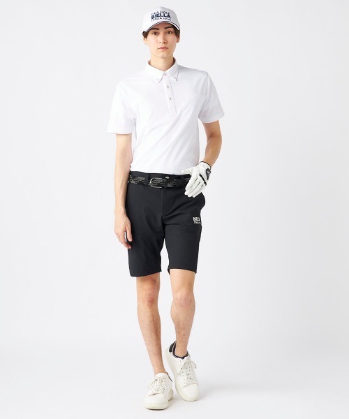 FILA GOLF(フィラゴルフ )の「【FILA GOLF:フィラゴルフ】半袖ボタンダウンシャツ ゴルフ(ポロシャツ・メンズ・ホワイト/ネイビー/ブラック・MEDIUM/X-LARGE/LARGE)」の9枚目の写真