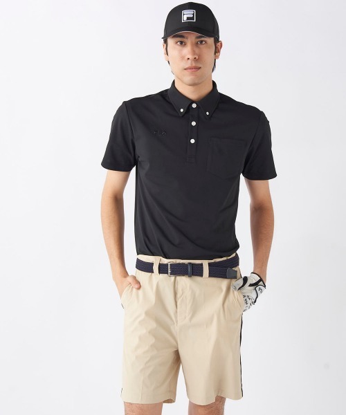 FILA GOLF(フィラゴルフ )の「【FILA GOLF:フィラゴルフ】半袖ボタンダウンシャツ ゴルフ(ポロシャツ・メンズ・ホワイト/ネイビー/ブラック・MEDIUM/X-LARGE/LARGE)」の20枚目の写真