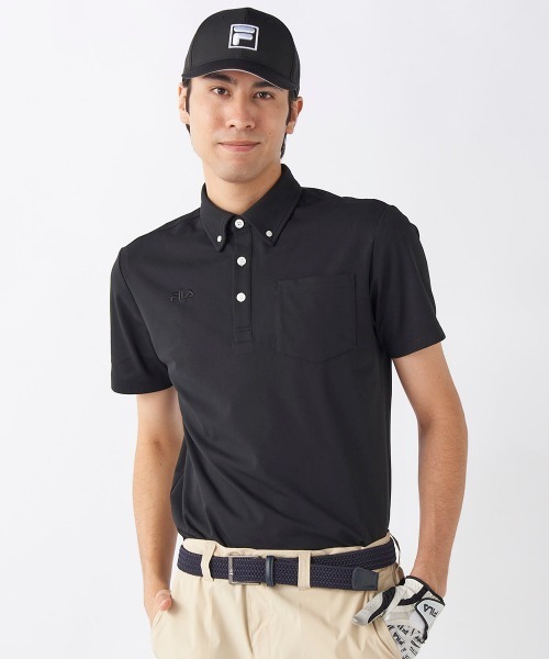 FILA GOLF(フィラゴルフ )の「【FILA GOLF:フィラゴルフ】半袖ボタンダウンシャツ ゴルフ(ポロシャツ・メンズ・ホワイト/ネイビー/ブラック・MEDIUM/X-LARGE/LARGE)」の22枚目の写真