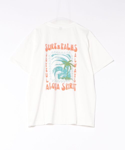 Kahiko(カヒコ)の「【Kahiko】SURF&Palms アラホウUVカットメンズTシャツ(Tシャツ/カットソー・メンズ・ホワイト/ブラック系その他/グリーン系その他/ブラック/ホワイト系その他/ミント・FREE)」の1枚目の写真