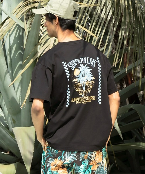 Kahiko(カヒコ)の「【Kahiko】SURF&Palms アラホウUVカットメンズTシャツ(Tシャツ/カットソー・メンズ・ホワイト/ブラック系その他/グリーン系その他/ブラック/ホワイト系その他/ミント・FREE)」の4枚目の写真