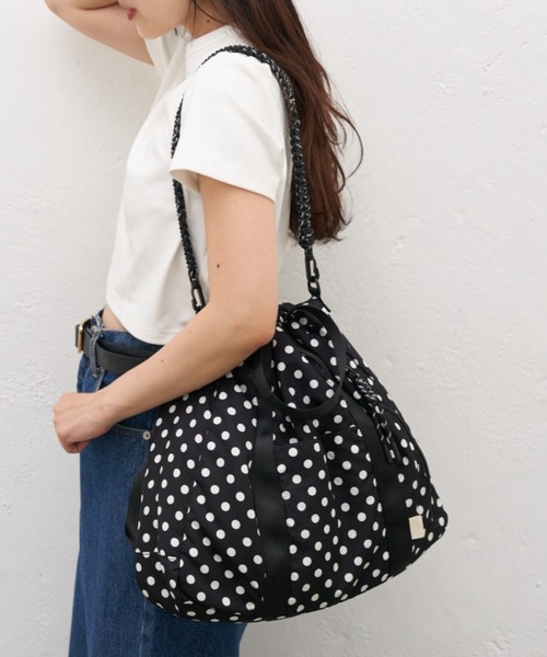 CIAOPANIC TYPY(チャオパニックティピー)の「:【ZOZO限定】アソート柄マルチウェイナイロンBAG(ショルダーバッグ・レディース・オフホワイト/ブラック・ONE SIZE)」の1枚目の写真