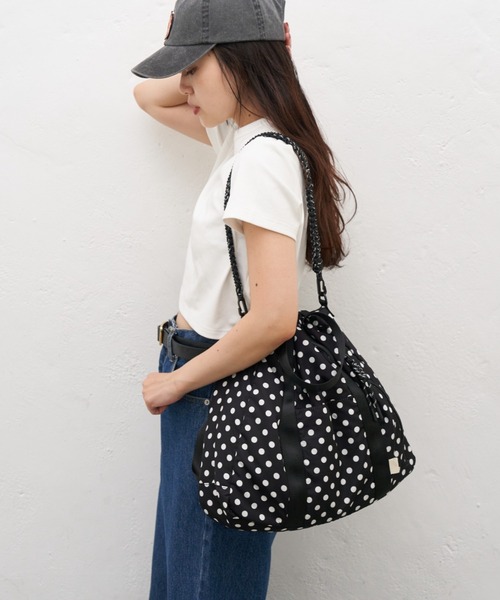 CIAOPANIC TYPY(チャオパニックティピー)の「:【ZOZO限定】アソート柄マルチウェイナイロンBAG(ショルダーバッグ・レディース・オフホワイト/ブラック・ONE SIZE)」の8枚目の写真