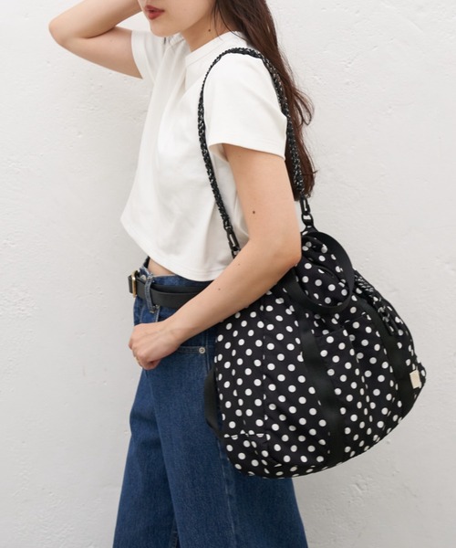 CIAOPANIC TYPY(チャオパニックティピー)の「:【ZOZO限定】アソート柄マルチウェイナイロンBAG(ショルダーバッグ・レディース・オフホワイト/ブラック・ONE SIZE)」の6枚目の写真
