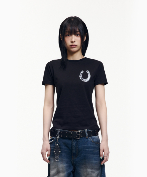 AAKAM(アーカム)の「Rodeo Saloon Half Top (Black)(Tシャツ/カットソー・レディース・その他・1/2/3)」の3枚目の写真