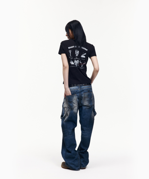 AAKAM(アーカム)の「Rodeo Saloon Half Top (Black)(Tシャツ/カットソー・レディース・その他・1/2/3)」の8枚目の写真