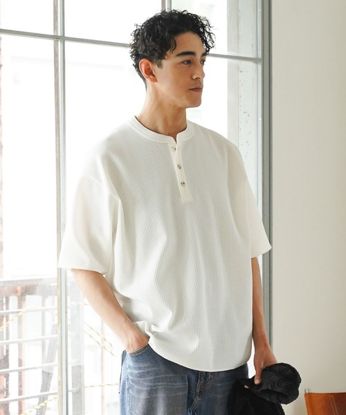 ラウンドヘンリーネックTシャツ【吸水速乾】（Tシャツ/カットソー