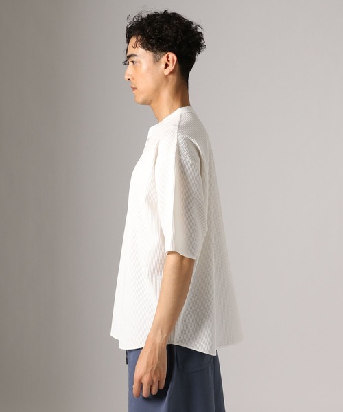 BAYFLOW(ベイフロー)の「ラウンドヘンリーネックTシャツ【吸水速乾】(Tシャツ/カットソー・メンズ・グレー/オフホワイト/チャコール・MEDIUM/LARGE)」の19枚目の写真