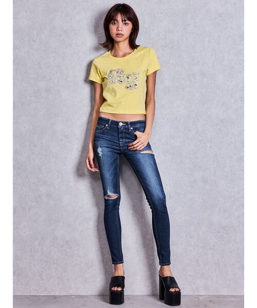 GYDA(ジェイダ)の「gy bijou Tシャツ(Tシャツ/カットソー・レディース・イエロー/ブラック/ピンク/オフホワイト・FREE)」の22枚目の写真