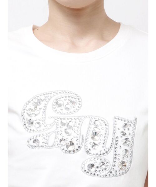GYDA(ジェイダ)の「gy bijou Tシャツ(Tシャツ/カットソー・レディース・イエロー/ブラック/ピンク/オフホワイト・FREE)」の17枚目の写真