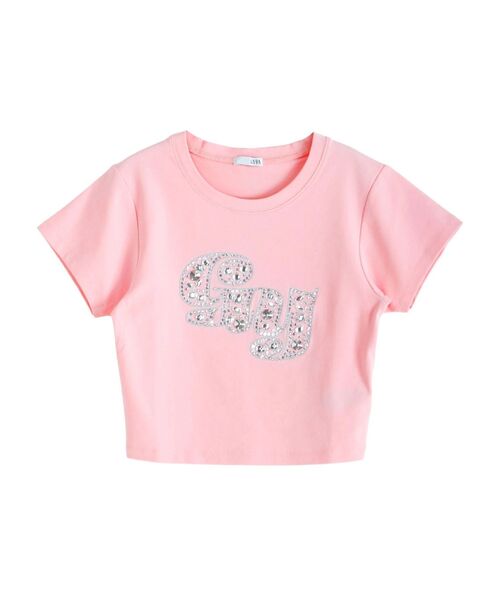 GYDA(ジェイダ)の「gy bijou Tシャツ(Tシャツ/カットソー・レディース・イエロー/ブラック/ピンク/オフホワイト・FREE)」の6枚目の写真