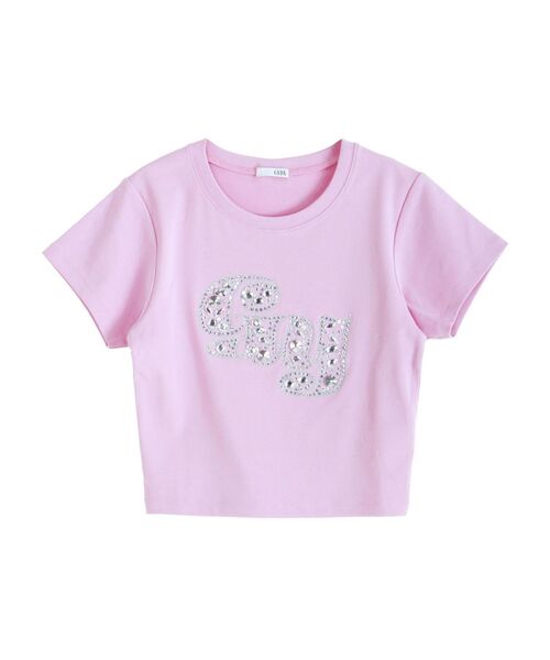 GYDA(ジェイダ)の「gy bijou Tシャツ(Tシャツ/カットソー・レディース・イエロー/ブラック/ピンク/オフホワイト・FREE)」の5枚目の写真
