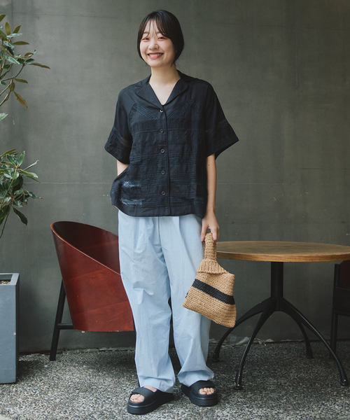 SLOBE IENA(スローブイエナ)の「FOLKIN'/フォーキン ペーパーコードバッグ FVR26710(かごバッグ・レディース・ブラウン/ピンク・FREE)」の3枚目の写真