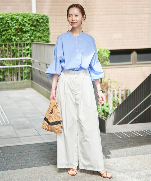 SLOBE IENA(スローブイエナ)の「FOLKIN'/フォーキン ペーパーコードバッグ FVR26710(かごバッグ・レディース・ブラウン/ピンク・FREE)」の4枚目の写真