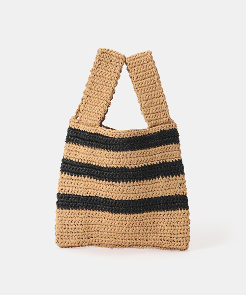 SLOBE IENA(スローブイエナ)の「FOLKIN'/フォーキン ペーパーコードバッグ FVR26710(かごバッグ・レディース・ブラウン/ピンク・FREE)」の15枚目の写真
