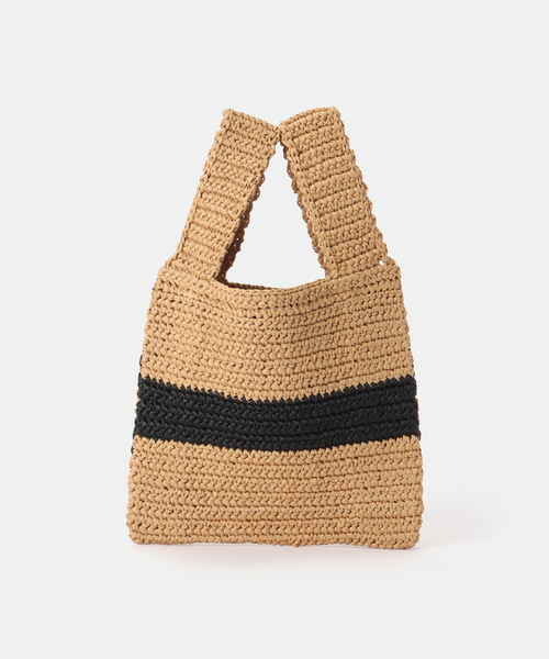 SLOBE IENA(スローブイエナ)の「FOLKIN'/フォーキン ペーパーコードバッグ FVR26710(かごバッグ・レディース・ブラウン/ピンク・FREE)」の17枚目の写真