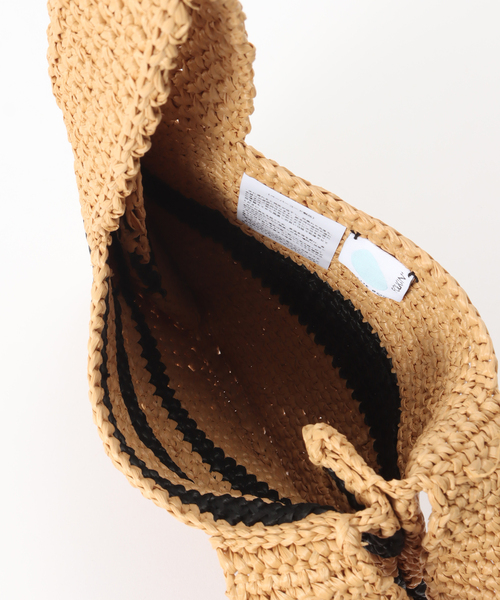 SLOBE IENA(スローブイエナ)の「FOLKIN'/フォーキン ペーパーコードバッグ FVR26710(かごバッグ・レディース・ブラウン/ピンク・FREE)」の19枚目の写真