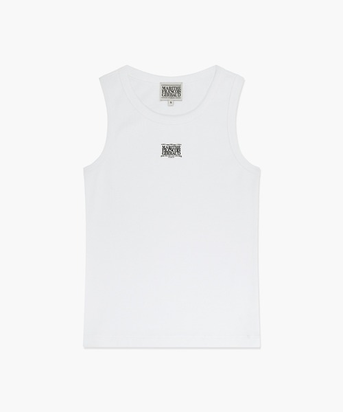 MARITHE + FRANCOIS GIRBAUD(マリテフランソワジルボー)の「W RIBBON CLASSIC LOGO SLEEVELESS(Tシャツ/カットソー・レディース・White/Black/ヘザーグレー・SMALL/MEDIUM)」の4枚目の写真