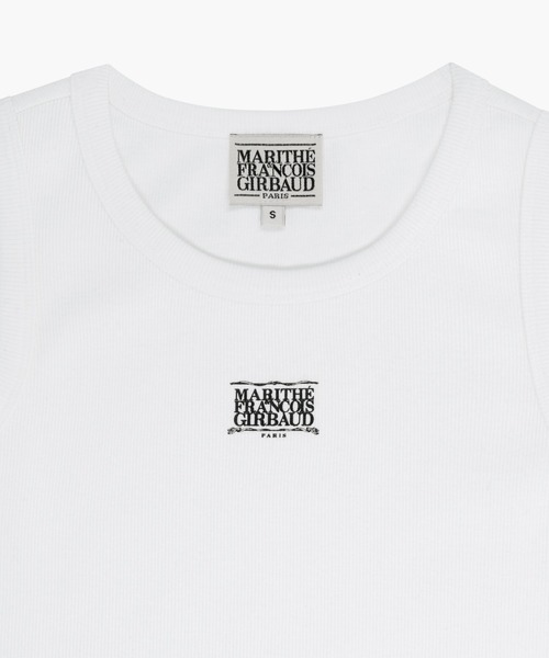 MARITHE + FRANCOIS GIRBAUD(マリテフランソワジルボー)の「W RIBBON CLASSIC LOGO SLEEVELESS(Tシャツ/カットソー・レディース・White/Black/ヘザーグレー・SMALL/MEDIUM)」の6枚目の写真